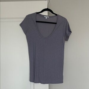 James Perse Lavender Scoop Neck T-Shirt